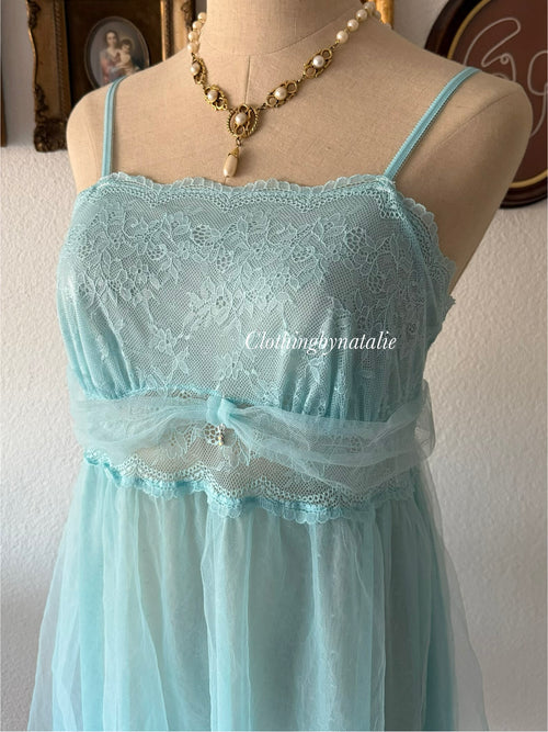 Fairy Blue Mesh Babydoll Size M