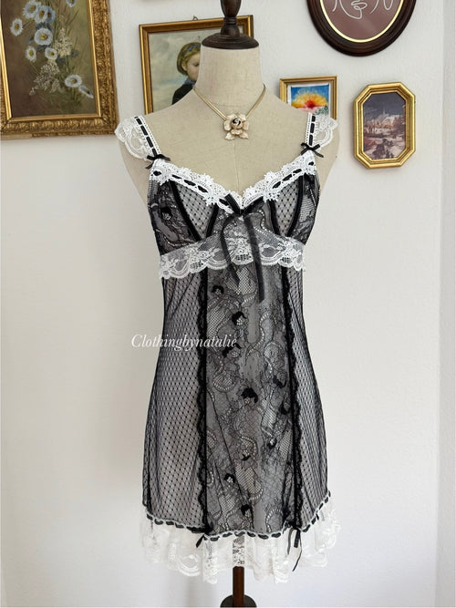 Fairy Black Lace Slip Dress size S