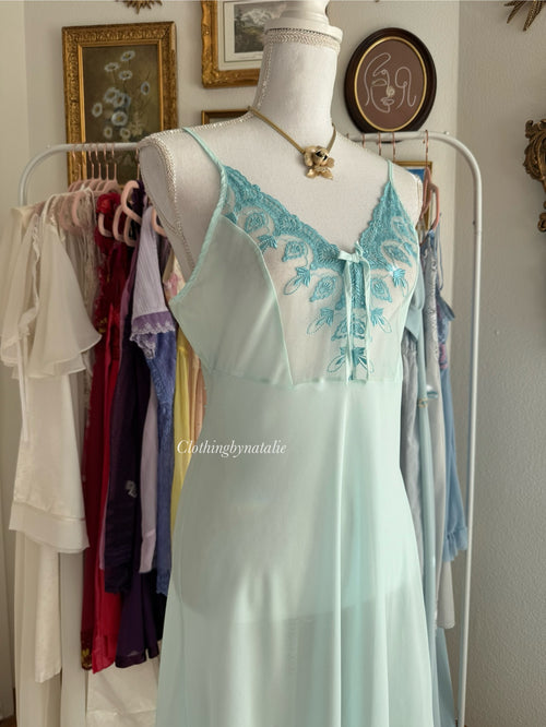 Andrékim Mermaid Chiffon Slip Dress (M)