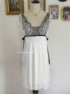 Linea Donatella White Chiffon Babydoll size M