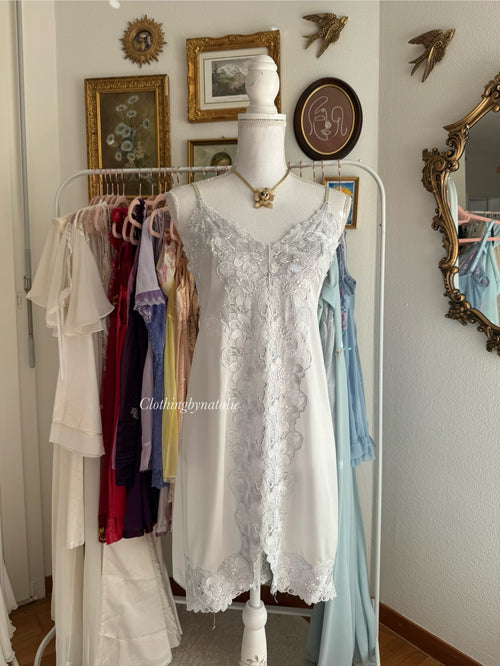 Japanese Blue Nylon Nightgown (S)