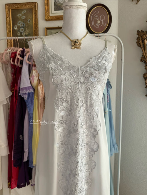 Japanese Blue Nylon Nightgown (S)