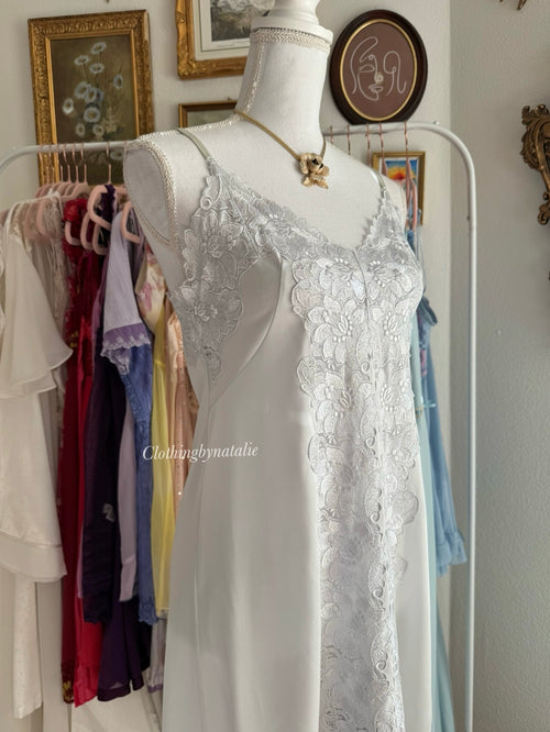 Japanese Blue Nylon Nightgown (S)