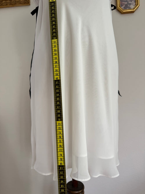Linea Donatella White Chiffon Babydoll size M