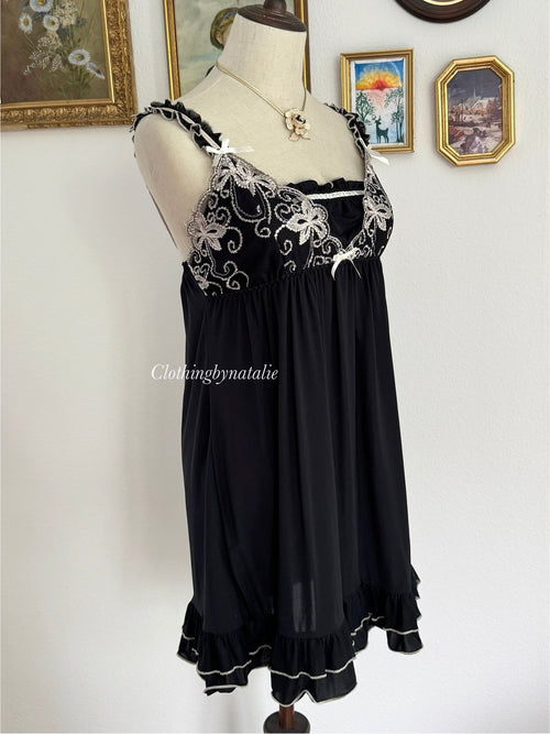 Black Jersey Coquette Babydoll size S/M