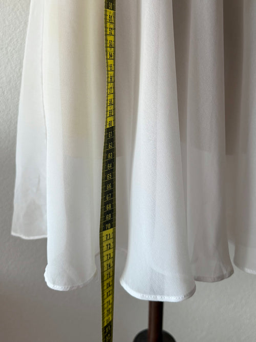California Dynasty White Chiffon Babydoll Size M