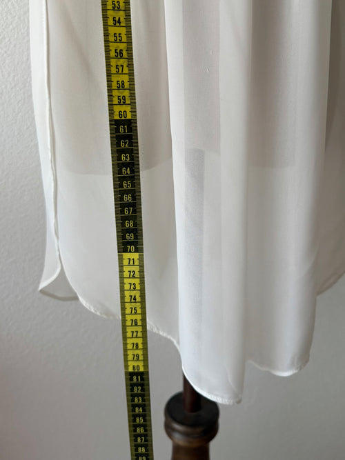 Linea Donatella White Chiffon Babydoll size M