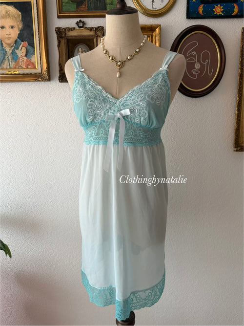 Coquette Blue Chiffon Slip Dress size M