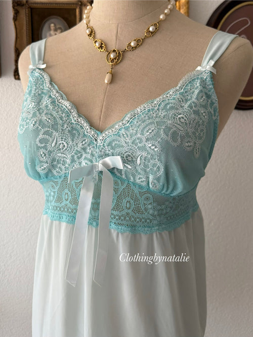 Coquette Blue Chiffon Slip Dress size M