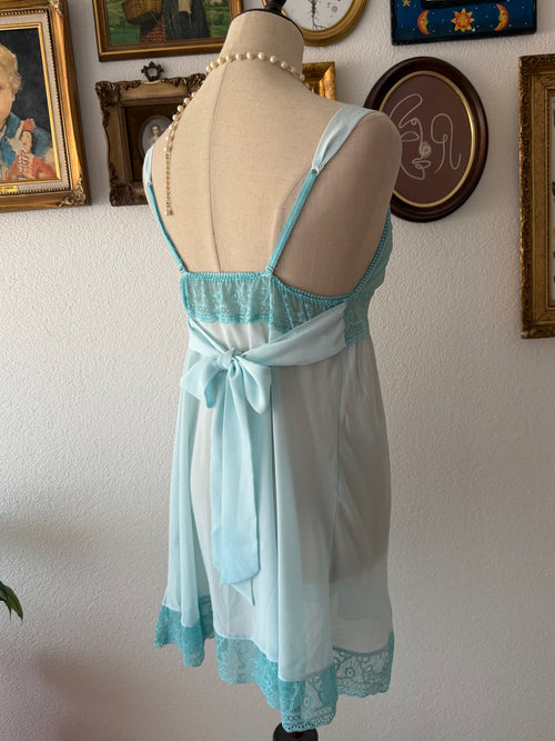 Coquette Blue Chiffon Slip Dress size M