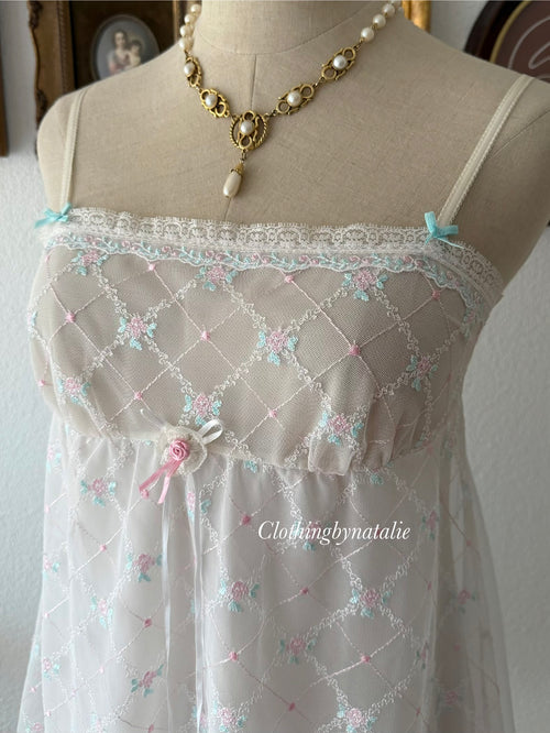 Embroidery Fairy Mesh Babydoll Size S/small M