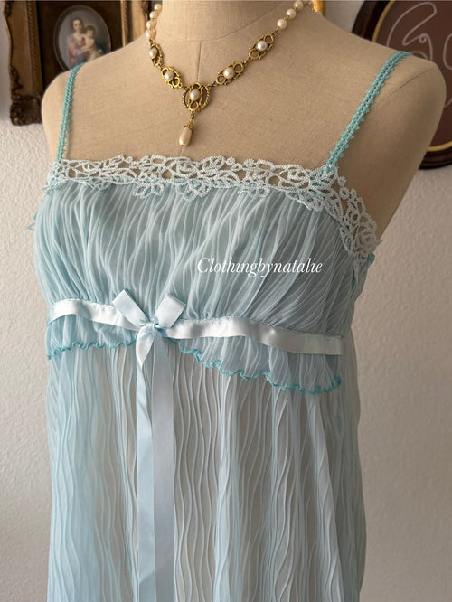 Ocean Blue Mesh Slip Dress size M