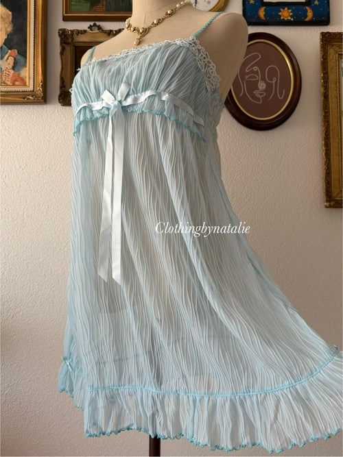 Ocean Blue Mesh Slip Dress size M