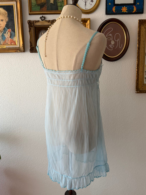 Ocean Blue Mesh Slip Dress size M