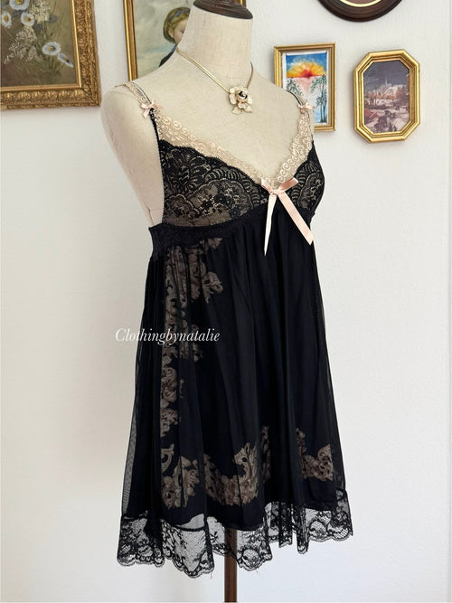 Fairy Black Mesh Babydoll size S/M