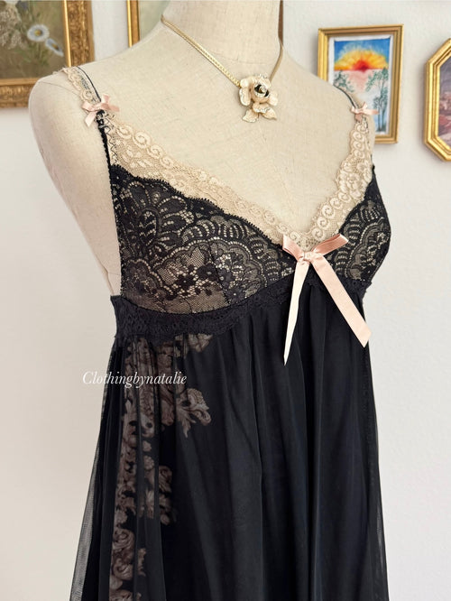 Fairy Black Mesh Babydoll size S/M