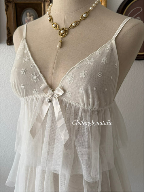 Tutu White Mesh Babydoll size S