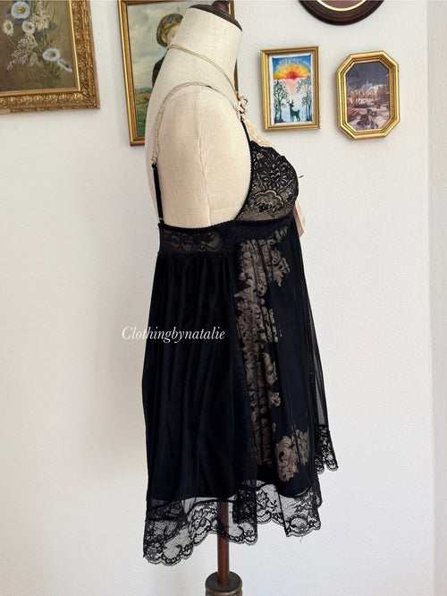 Fairy Black Mesh Babydoll size S/M