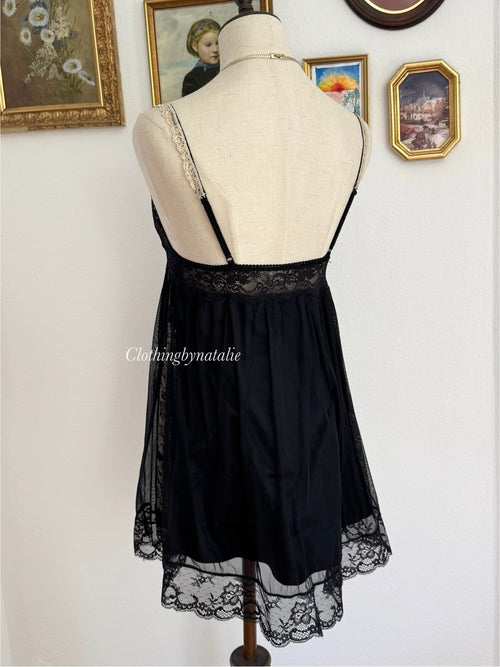 Fairy Black Mesh Babydoll size S/M