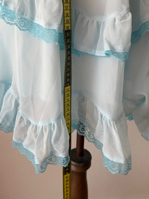 Butterfly Blue Chiffon Babydoll size S