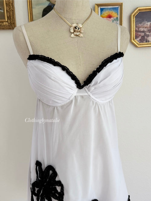 La Vie En Rose White Chiffon Bustier
