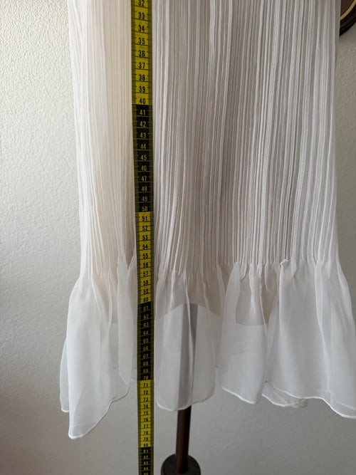 Papillon Pleated White Chiffon Babydoll size S/M