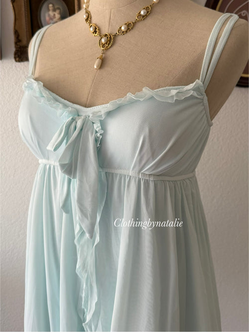 Ice Blue Mesh Babydoll size S
