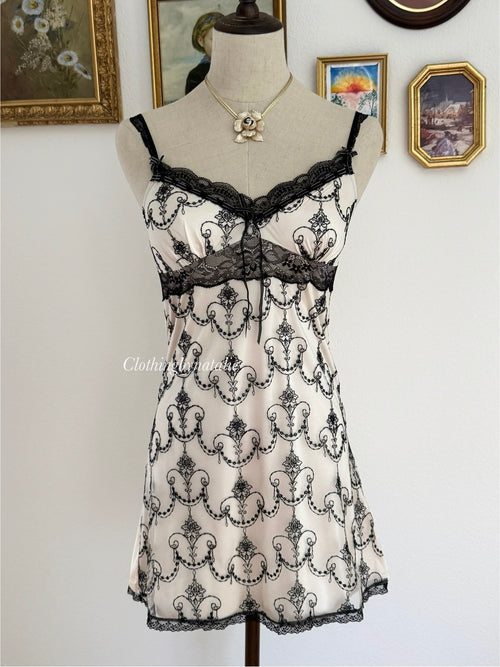 Coquette Satin Lace Slip Dress size S