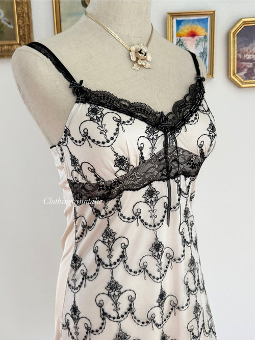 Coquette Satin Lace Slip Dress size S