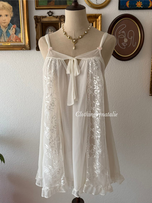 Betsey Johnson White Mesh Babydoll size S/M