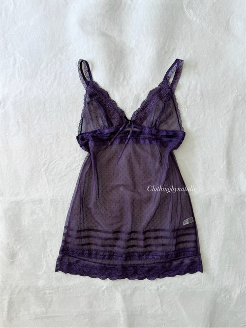 Purple Lace Mini Dress (S)