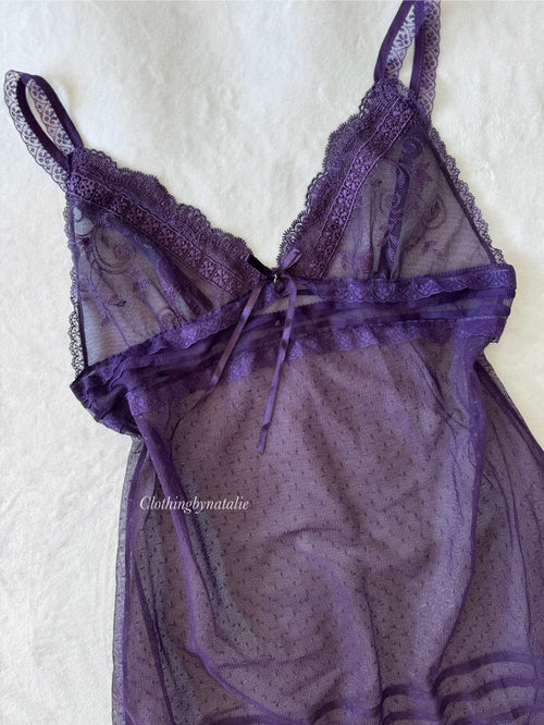 Purple Lace Mini Dress (S)