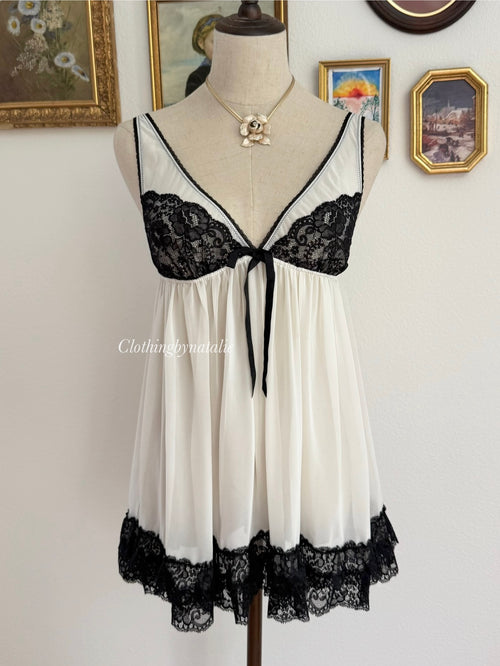 Victoria’s Secret White Chiffon Babydoll size S/M