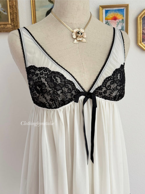 Victoria’s Secret White Chiffon Babydoll size S/M
