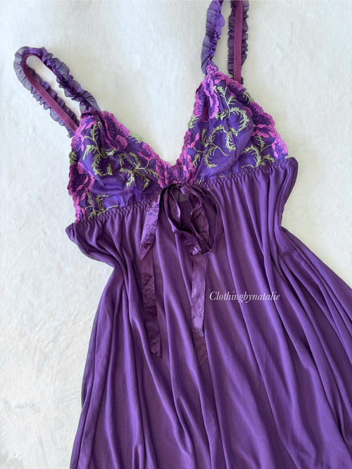 Whimsical Purle Mesh Babydoll (M)