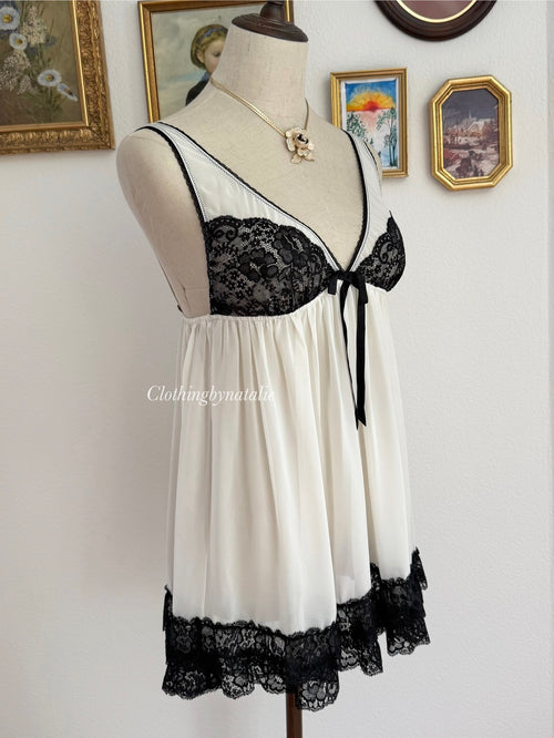 Victoria’s Secret White Chiffon Babydoll size S/M