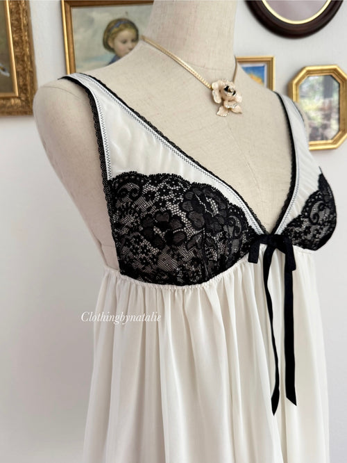 Victoria’s Secret White Chiffon Babydoll size S/M