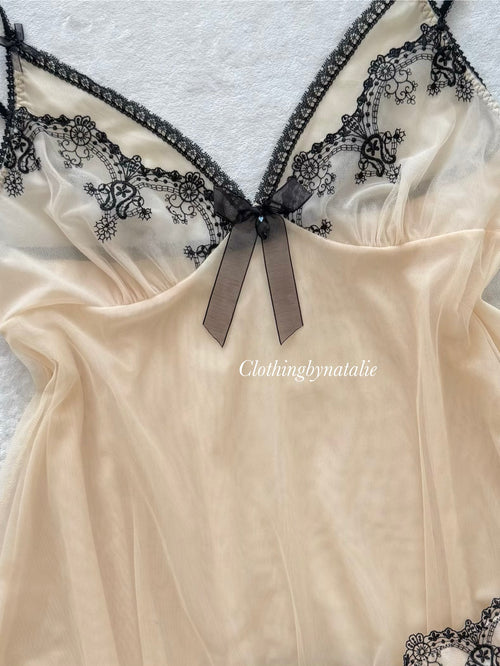 Fairy Nude Mesh Babydoll Set Size M