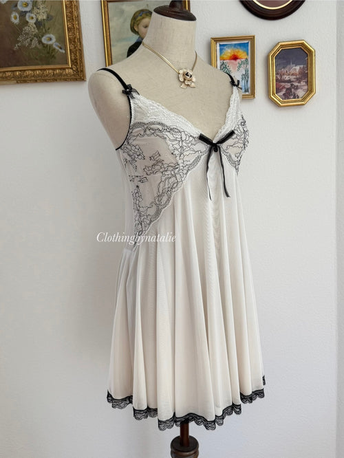 Fairy Cream Mesh Babydoll size S/M