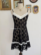 Black Lace Slip Dress size S/M