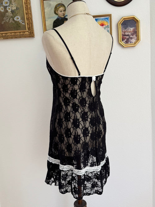 Black Lace Slip Dress size S/M