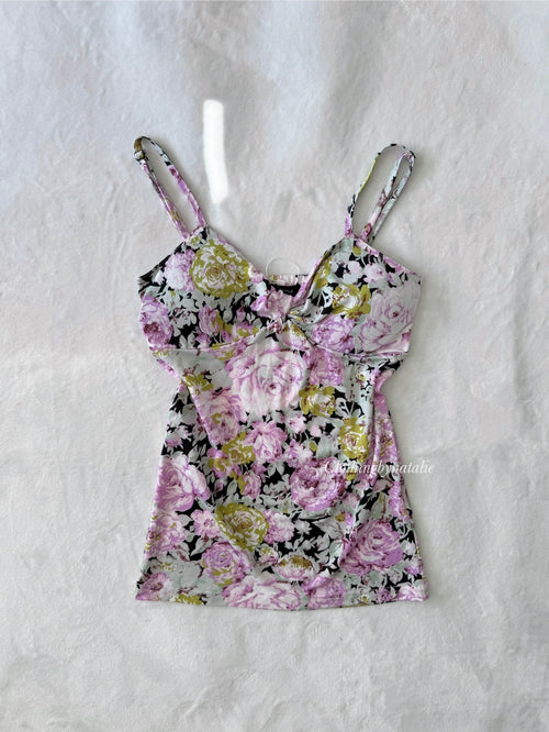 Y2K Stretchy Floral Cami (S)
