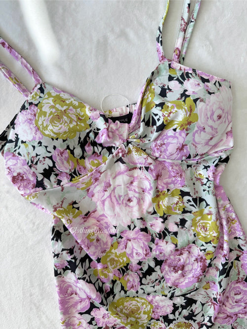Y2K Stretchy Floral Cami (S)