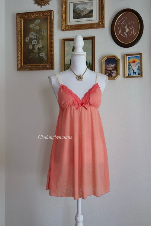 Omothe Orange Mesh Babydoll (S/M)