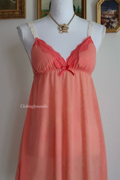 Omothe Orange Mesh Babydoll (S/M)