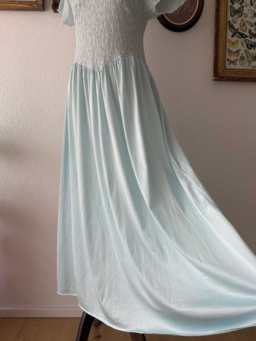 Beth Michaels Blue Nylon Maxi Nightgown size M