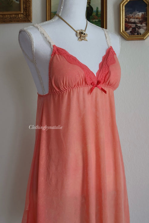 Omothe Orange Mesh Babydoll (S/M)