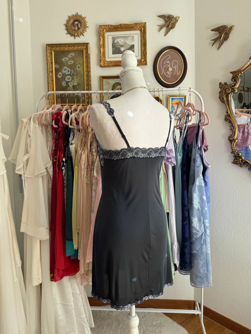 Wacoal Navy Nylon Slip Dress (S)