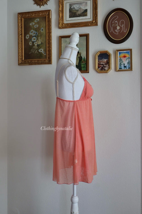 Omothe Orange Mesh Babydoll (S/M)