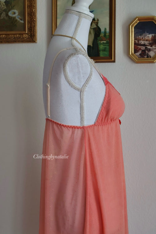 Omothe Orange Mesh Babydoll (S/M)